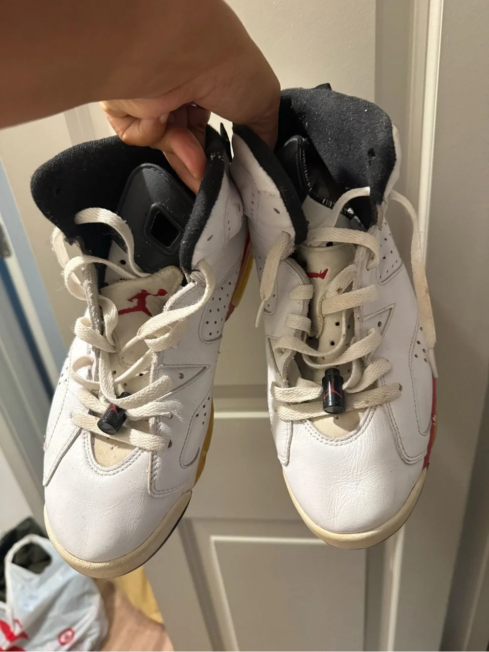 Jordan Kids' Multi-Color Sneakers — White, Black, Green, Olive & Yellow Accents